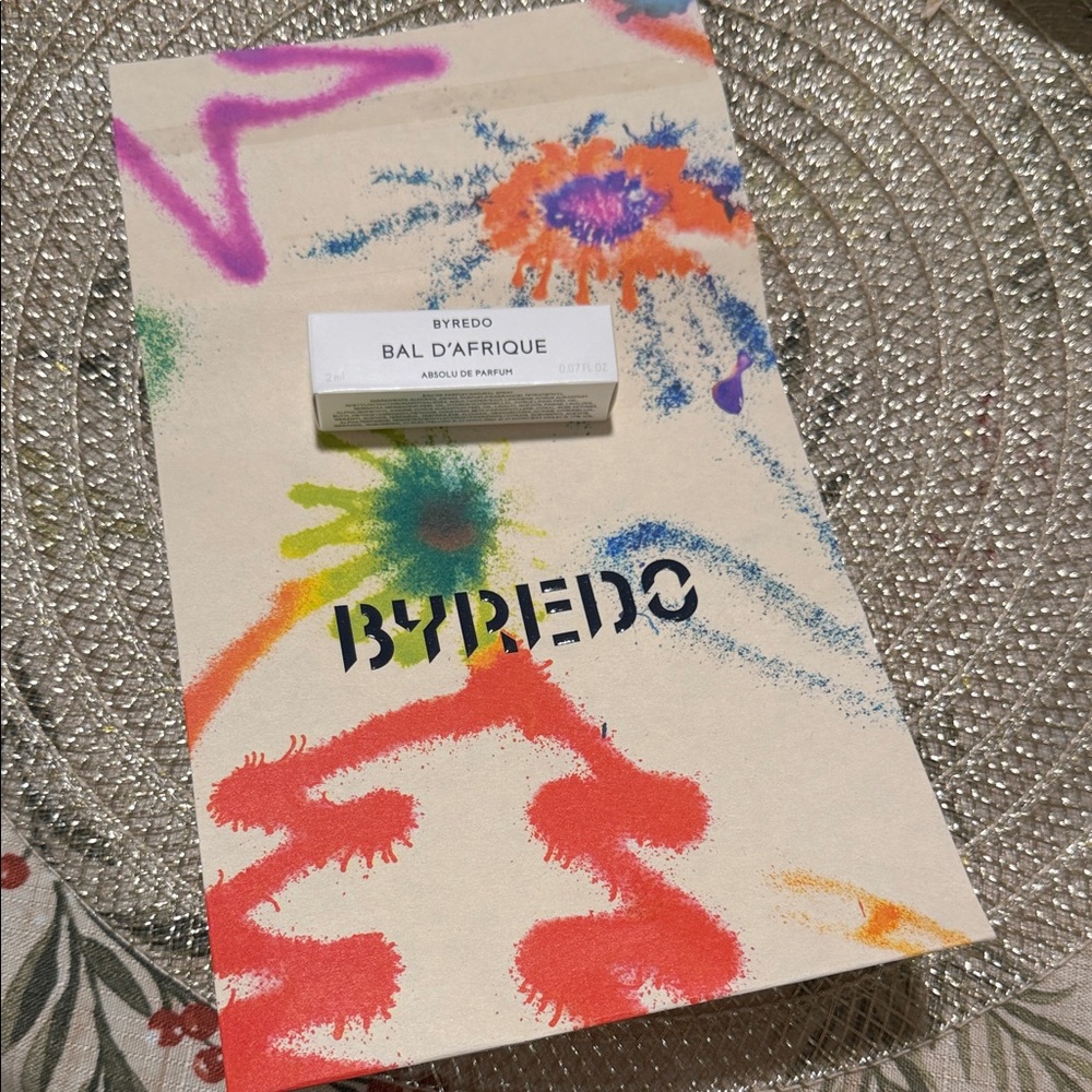 Byredo Bal d'Afrique with Vibrant Abstract Design bag